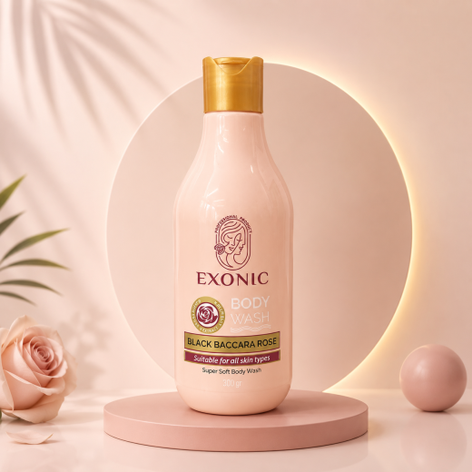 شامپو بدن عصاره رز بلک باکارا EXONIC